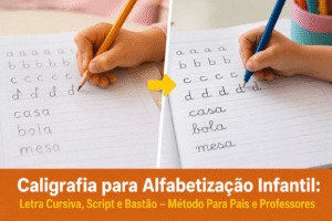 Caligrafia para Alfabetização Infantil: Letra Cursiva, Script e Bastão — Método Para Pais e Professores